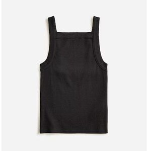J. Crew Black Vintage rib wide-strap tank top, Size M EUC